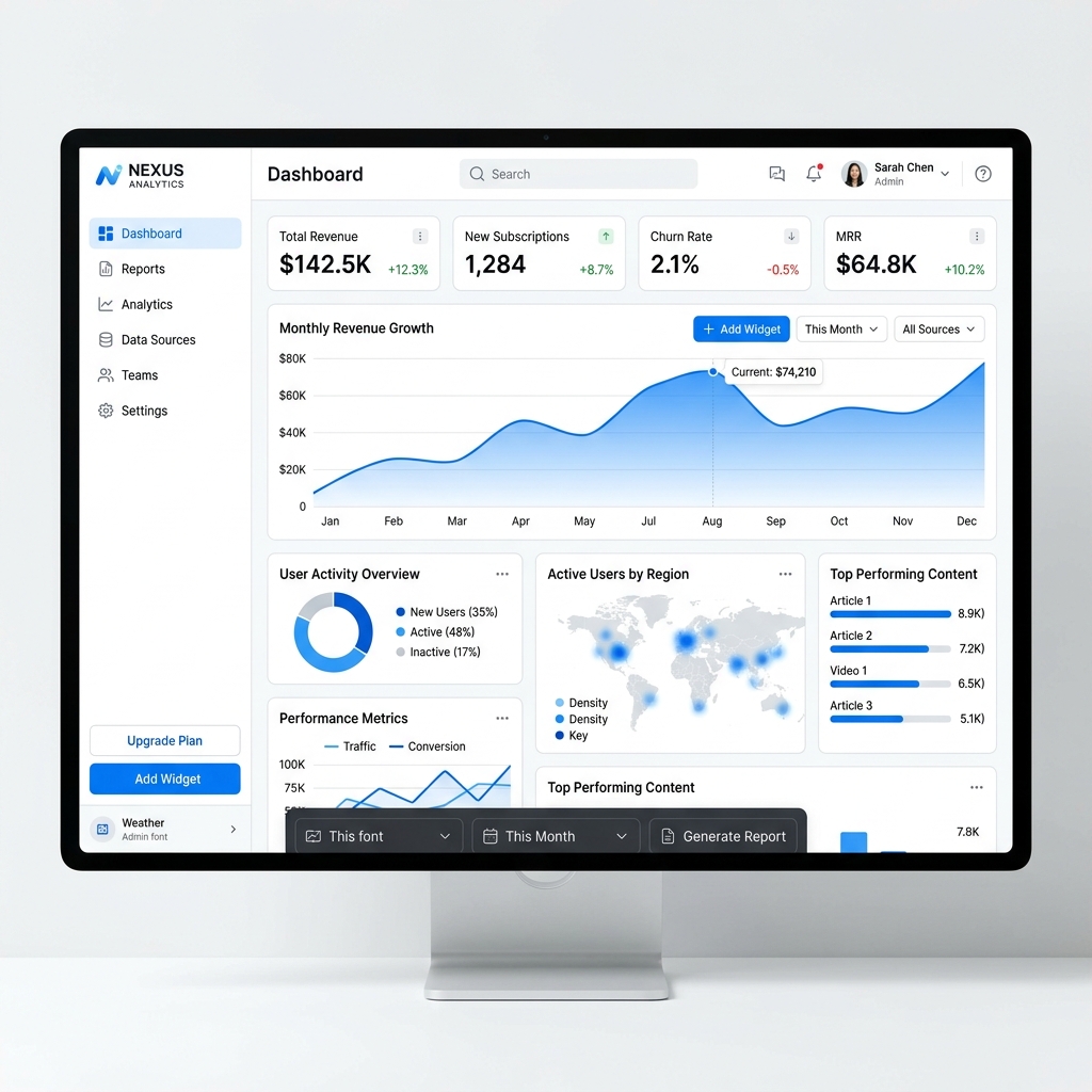 SaaS Dashboard Mockup